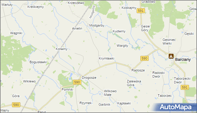 mapa Krymławki, Krymławki na mapie Targeo