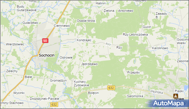 mapa Kuchary Królewskie, Kuchary Królewskie na mapie Targeo