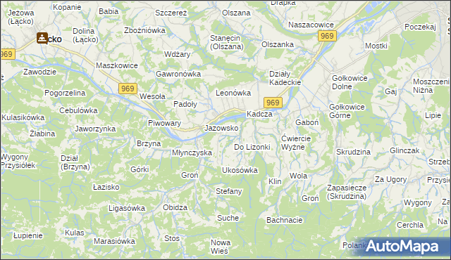 mapa Łazy Brzyńskie, Łazy Brzyńskie na mapie Targeo