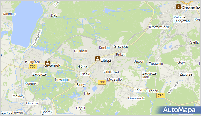 mapa Libiąż, Libiąż na mapie Targeo