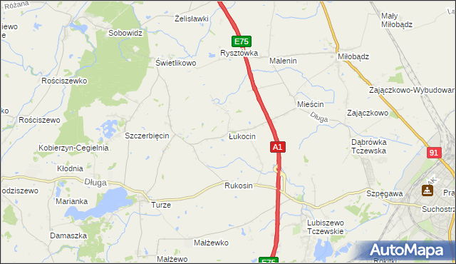 mapa Łukocin, Łukocin na mapie Targeo