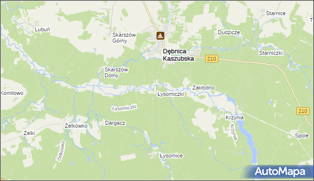 mapa Łysomiczki, Łysomiczki na mapie Targeo