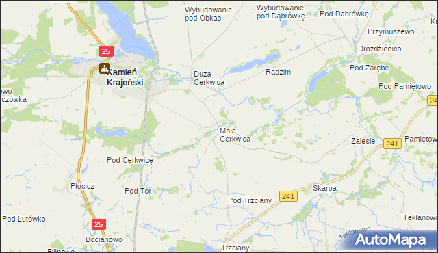 mapa Mała Cerkwica, Mała Cerkwica na mapie Targeo