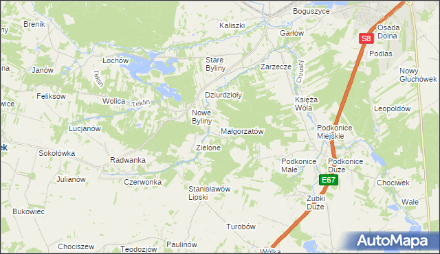 mapa Małgorzatów, Małgorzatów na mapie Targeo