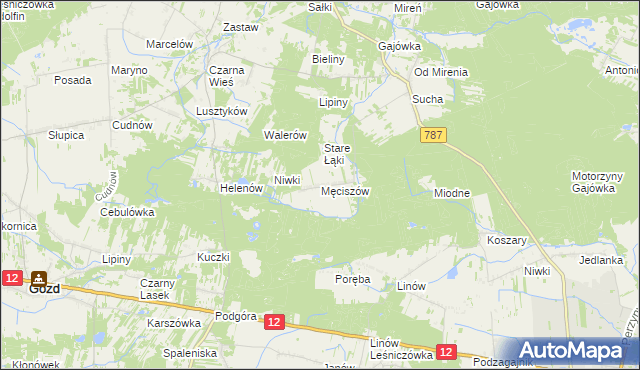 mapa Męciszów, Męciszów na mapie Targeo