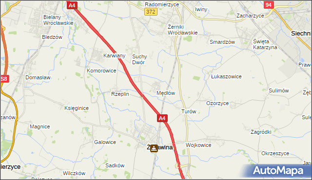 mapa Mędłów, Mędłów na mapie Targeo