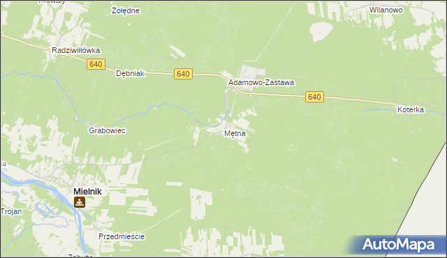 mapa Mętna, Mętna na mapie Targeo