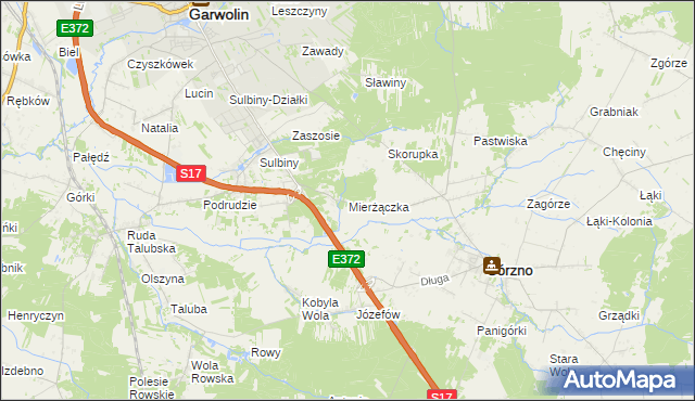 mapa Mierżączka, Mierżączka na mapie Targeo