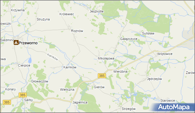 mapa Mikołajowa, Mikołajowa na mapie Targeo