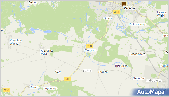 mapa Mojęcice, Mojęcice na mapie Targeo