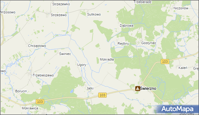 mapa Mokradła, Mokradła na mapie Targeo