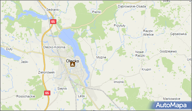 mapa Możne, Możne na mapie Targeo