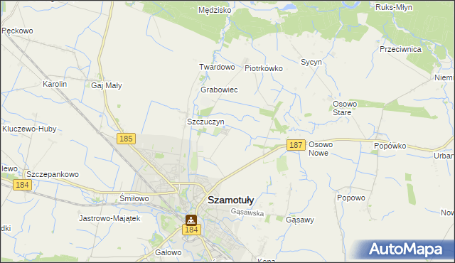 mapa Mutowo, Mutowo na mapie Targeo