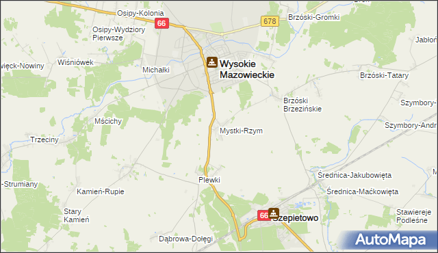 mapa Mystki-Rzym, Mystki-Rzym na mapie Targeo