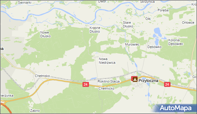 mapa Nowa Niedrzwica, Nowa Niedrzwica na mapie Targeo