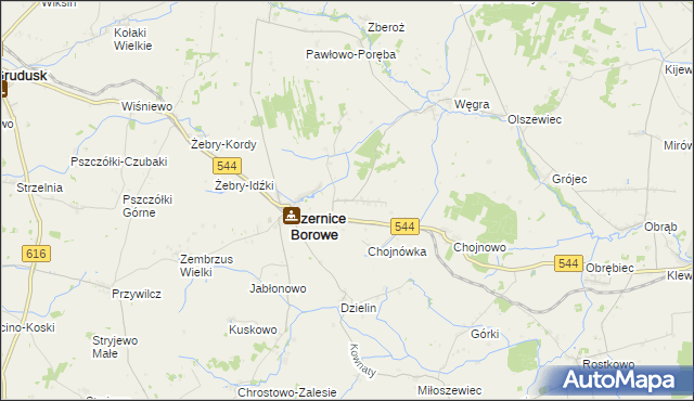 mapa Nowe Czernice, Nowe Czernice na mapie Targeo