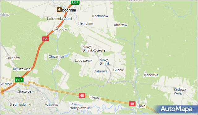 mapa Nowy Glinnik, Nowy Glinnik na mapie Targeo