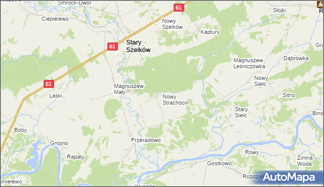 mapa Nowy Strachocin, Nowy Strachocin na mapie Targeo