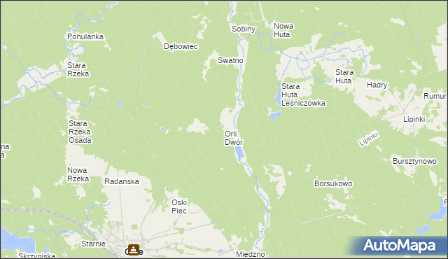 mapa Orli Dwór, Orli Dwór na mapie Targeo