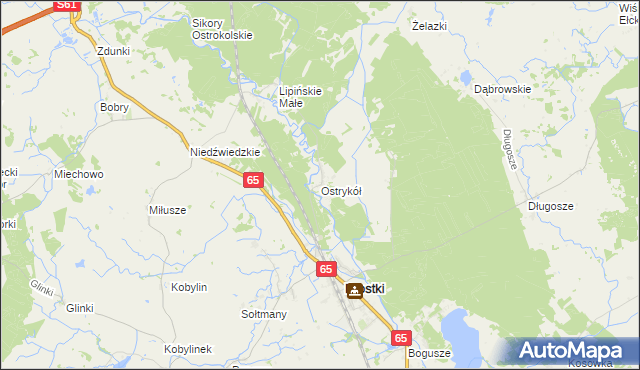 mapa Ostrykół, Ostrykół na mapie Targeo