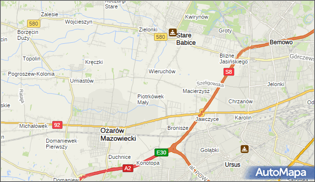 mapa Piotrkówek Duży, Piotrkówek Duży na mapie Targeo