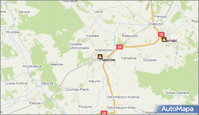 mapa Platerów, Platerów na mapie Targeo