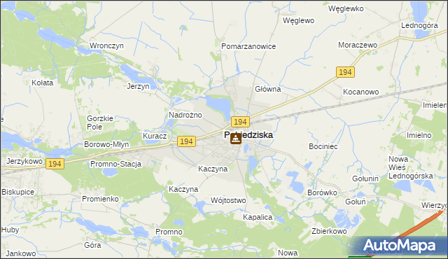 mapa Pobiedziska, Pobiedziska na mapie Targeo