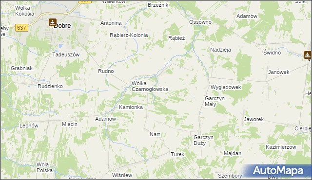 mapa Pokrzywnik gmina Dobre, Pokrzywnik gmina Dobre na mapie Targeo