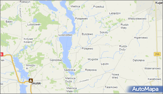 mapa Połajewo gmina Piotrków Kujawski, Połajewo gmina Piotrków Kujawski na mapie Targeo