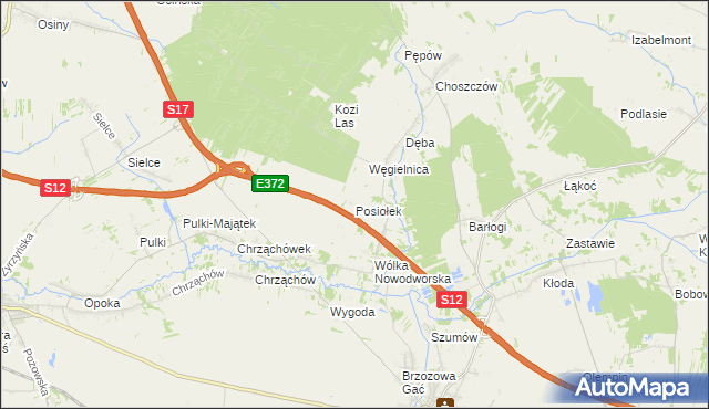 mapa Posiołek, Posiołek na mapie Targeo