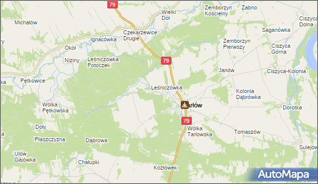 mapa Potoczek gmina Tarłów, Potoczek gmina Tarłów na mapie Targeo