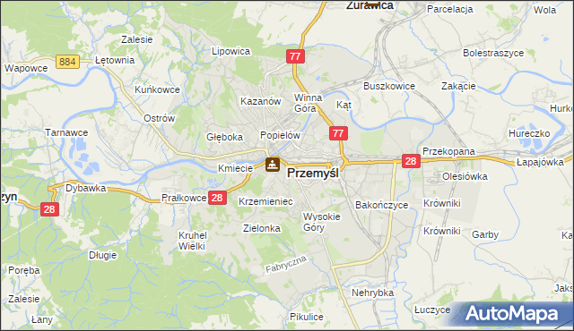 mapa Przemyśla, Przemyśl na mapie Targeo