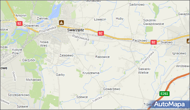 mapa Rabowice, Rabowice na mapie Targeo