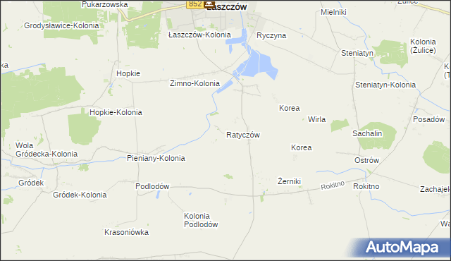 mapa Ratyczów, Ratyczów na mapie Targeo