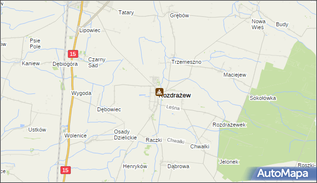 mapa Rozdrażew, Rozdrażew na mapie Targeo