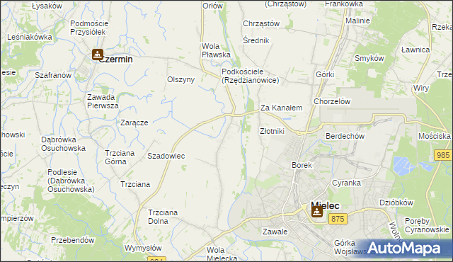 mapa Rzędzianowice, Rzędzianowice na mapie Targeo