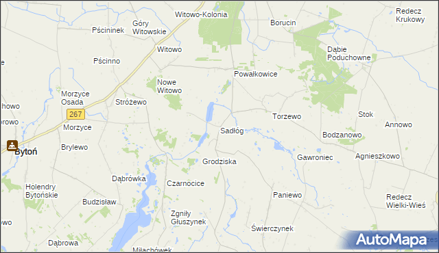 mapa Sadłóg, Sadłóg na mapie Targeo