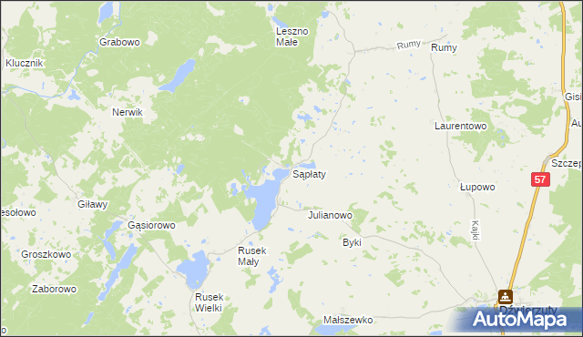 mapa Sąpłaty, Sąpłaty na mapie Targeo