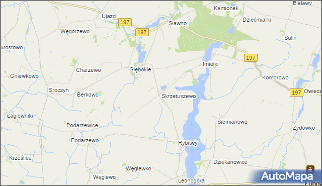 mapa Skrzetuszewo, Skrzetuszewo na mapie Targeo