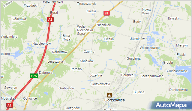 mapa Sobakówek, Sobakówek na mapie Targeo