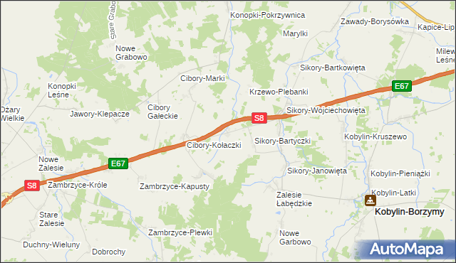 mapa Stare Krzewo, Stare Krzewo na mapie Targeo