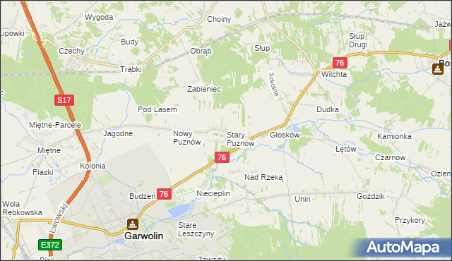 mapa Stary Puznów, Stary Puznów na mapie Targeo