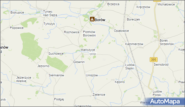 mapa Stogi gmina Borów, Stogi gmina Borów na mapie Targeo