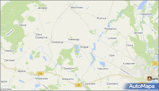 mapa Strąpie, Strąpie na mapie Targeo