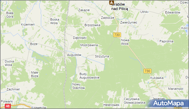 mapa Strzyżyna, Strzyżyna na mapie Targeo