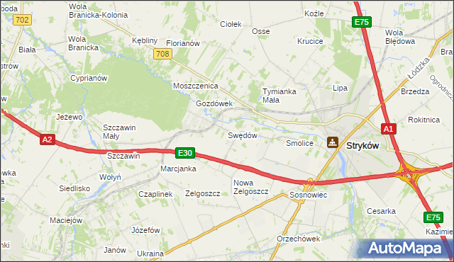 mapa Swędów, Swędów na mapie Targeo