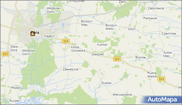 mapa Szedziec, Szedziec na mapie Targeo