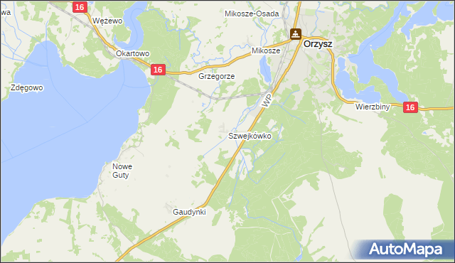 mapa Szwejkówko, Szwejkówko na mapie Targeo