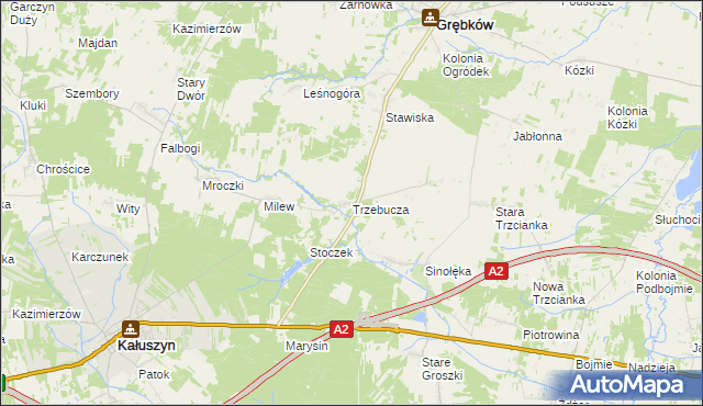 mapa Trzebucza, Trzebucza na mapie Targeo