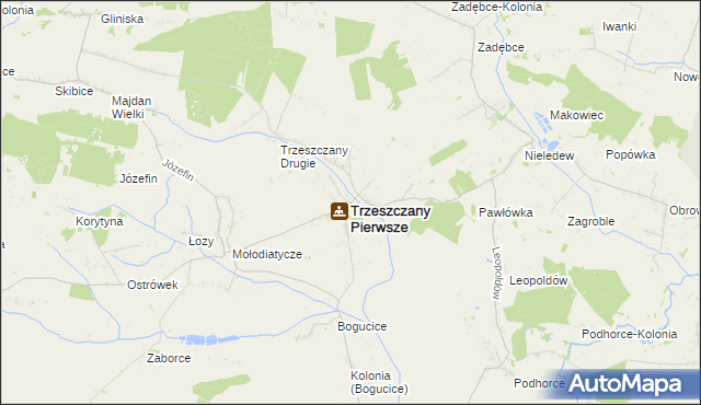 mapa Trzeszczany Pierwsze, Trzeszczany Pierwsze na mapie Targeo